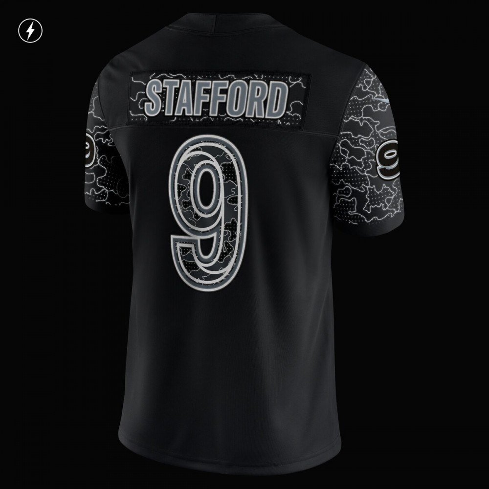 Matthew Stafford Los Angeles Rams Nike RFLCTV Limited Jersey - Black-GridironStore